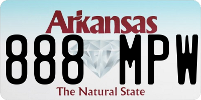 AR license plate 888MPW