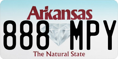 AR license plate 888MPY