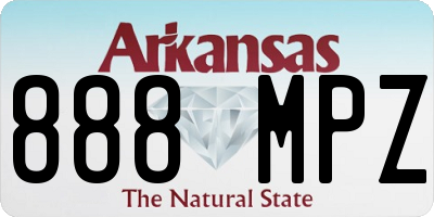 AR license plate 888MPZ