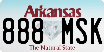 AR license plate 888MSK