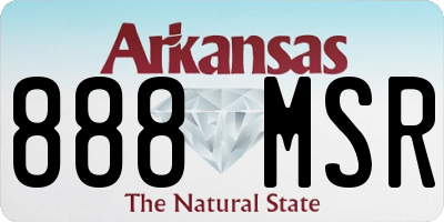 AR license plate 888MSR