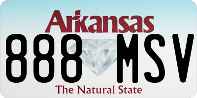 AR license plate 888MSV