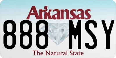 AR license plate 888MSY