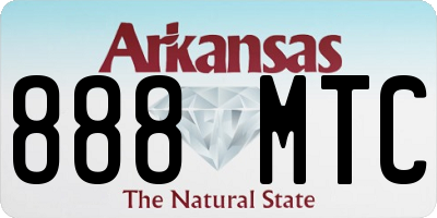 AR license plate 888MTC
