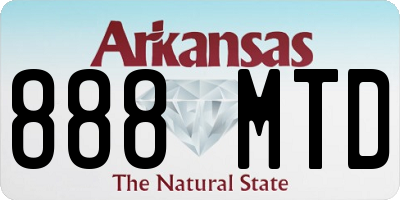 AR license plate 888MTD