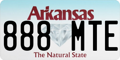 AR license plate 888MTE