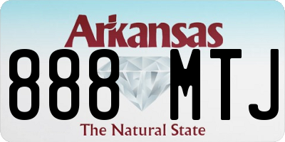 AR license plate 888MTJ