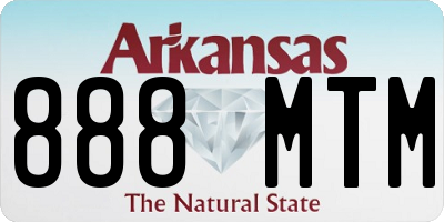 AR license plate 888MTM