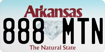 AR license plate 888MTN