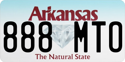 AR license plate 888MTO