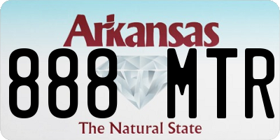 AR license plate 888MTR