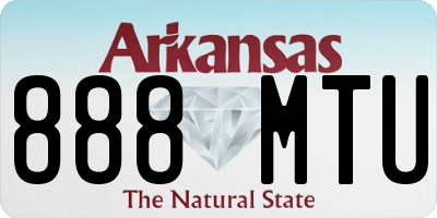 AR license plate 888MTU
