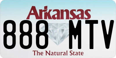 AR license plate 888MTV