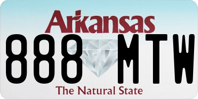 AR license plate 888MTW