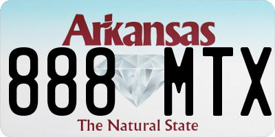AR license plate 888MTX