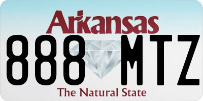 AR license plate 888MTZ