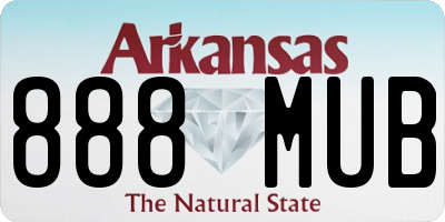 AR license plate 888MUB