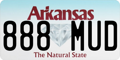 AR license plate 888MUD