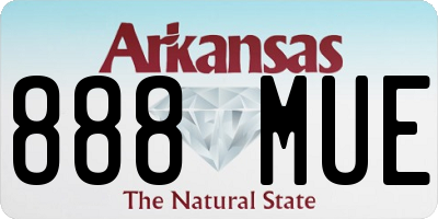AR license plate 888MUE