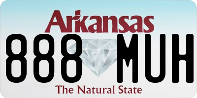 AR license plate 888MUH