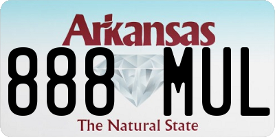AR license plate 888MUL