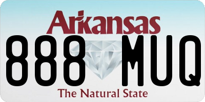 AR license plate 888MUQ