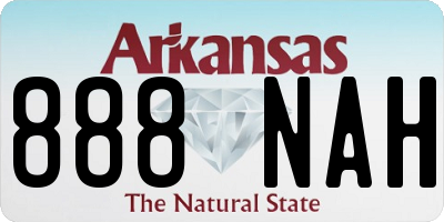 AR license plate 888NAH