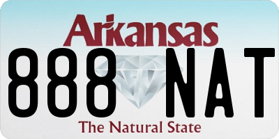 AR license plate 888NAT
