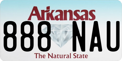 AR license plate 888NAU
