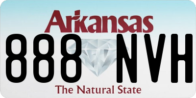 AR license plate 888NVH