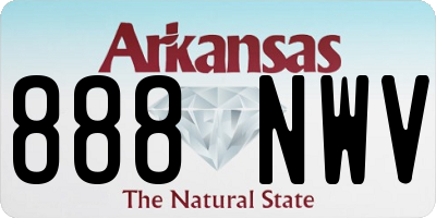 AR license plate 888NWV