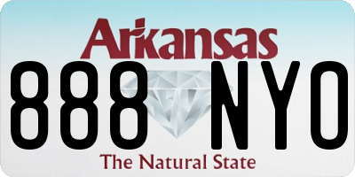 AR license plate 888NYO