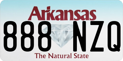 AR license plate 888NZQ