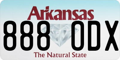AR license plate 888ODX