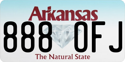 AR license plate 888OFJ