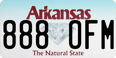 AR license plate 888OFM