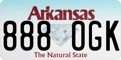 AR license plate 888OGK