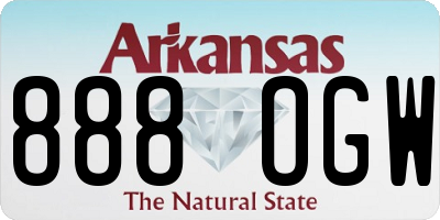 AR license plate 888OGW
