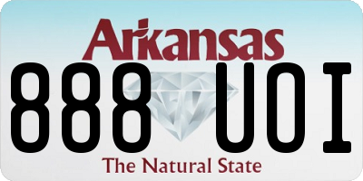 AR license plate 888UOI