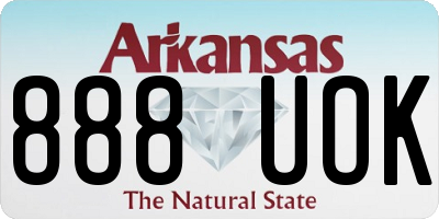 AR license plate 888UOK