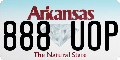 AR license plate 888UOP
