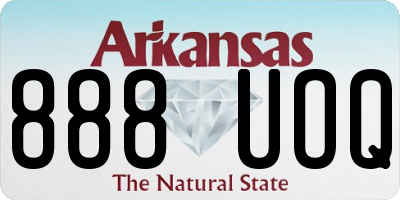 AR license plate 888UOQ