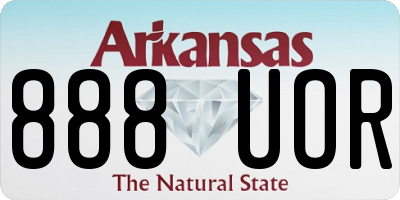 AR license plate 888UOR