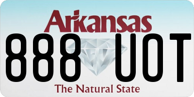 AR license plate 888UOT