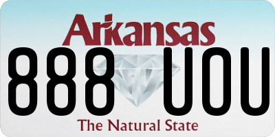 AR license plate 888UOU