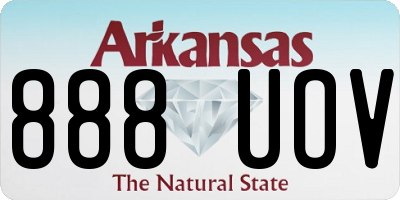 AR license plate 888UOV