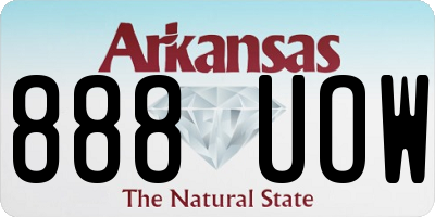 AR license plate 888UOW