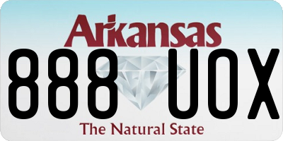 AR license plate 888UOX