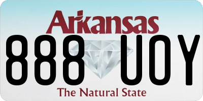 AR license plate 888UOY