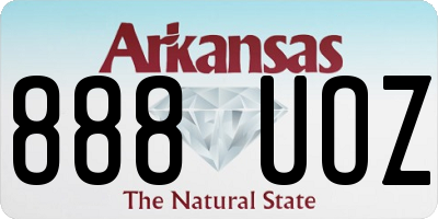 AR license plate 888UOZ